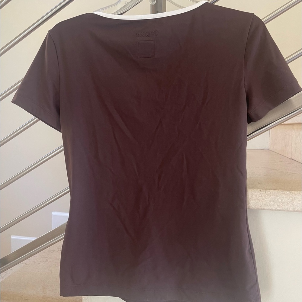 VINTAGE MOSCHINO BROWN TOP - Picture 10 of 10